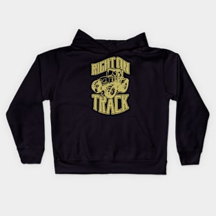 Right On Track Motivational Tractor Kids Hoodie